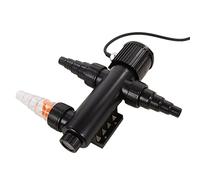Aquaforte Guv-209 Uv-C, max. Teich 8 m³, max. Durchfluss 1,5 m³Stunde, 9 Watt, Gehäuse mit Quick Lock Anschluss, Ausgestattet mit 3 Anschlüssen: 3 Schlauchtüllen 20253240 mm Und Uv-Schauglas