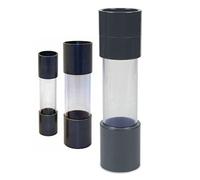 AquaForte Verre de Regard avec Manchon de Collage 50 mm Accessoires d'installation, Gris, 25.0 x 5.0 x 5.0 cm