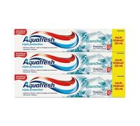 AQUAFRESH Dentifrice Triple Protection Blancheur, Renforce L’Émail, Protége Les Gencives, Retrouve la Blancheur des Dents, Rafraîchit L’Haleine, Formule Cliniquement Prouvée - Lot de 3x125ml