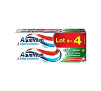 Aquafresh Dentifrice Triple Protection, Pour Des Dents Fortes et Une Haleine Fraiche, Goût Menthe Douce, Lot de 4x75ml