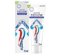 AQUAFRESH Dentifrice WHITE RENEW, Blancheur Longue Durée et Sensation de Fraîcheur la bouche,Haleine Fraîche, Nouvelle Technologie Bouclier Anti-Tâches - 75ML