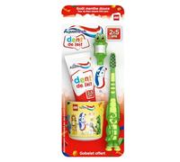 AQUAFRESH - Kit Dents de Lait - Enfants 3-5 Ans - Brosse à Dents Souple Avec Capuchon Amusant + Dentifrice Enfant Goût Menthe Douce + Gobelet Offert - Modèle Aléatoire