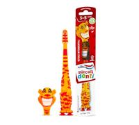 Aquafresh Petites dents, brosse à dents pour enfants de 3 à 5 ans avec tête colorée en forme d'animal, conçue par des experts avec Flex-Zone et poils doux, 4 modèles assortis, 1 pièce