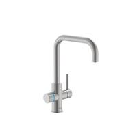 Aquafy mitigeur évier à bec tube à double sortie acier inox - ROCA A5A8C3GSM0