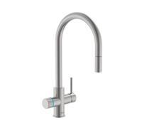 Aquafy mitigeur évier à bec tube à double sortie acier inox - ROCA A5A8D3GSM0