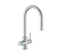 Aquafy mitigeur évier à bec tube à double sortie chromé - ROCA A5A8D3GC00