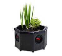 Aquagarden Affinity Pond, Kit de Bassin surélevé vitré - Forme octogonale, Bassin décoratif, Comprend Le Bassin et Pompe à Eau Inpond 5 en 1 3000 avec clarificateur UV, Trois fontaines