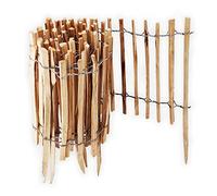 Aquagart Clôture de jardin en lattis - Distance entre les lattes : 4 à 6 cm - Idéale comme bordure de parterres et de parterres ou de chemins - Clôture en bois durable - 25 m x 60 cm