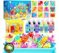 Aquagelz Set Créatif, Jouet Fille Garçon 5 6 7 8 9 Ans Magique Aqua Gelz d'Eau Creatif Activites Manuelles pour Enfants Cadeau Fille Garçon 4 5 6 7 8 Ans Loisir Creatif Enfant Jeu d'eau Lumineuse