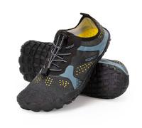 Aquaget SPRINGOS Chaussures aquatiques pour homme - Taille 46 - Séchage rapide - Avec dessus en polyester respirant - Semelle en caoutchouc élastique - Noir et bleu