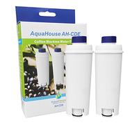 AquaHouse AH-CDE Lot de 2 filtres compatibles avec cafetière DeLonghi DLSC002, SER3017, 5513292811, BCO, EC800, EC680, Esam, ETAM Bean to Cup