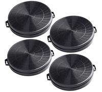 AquaHouse Lot de 4 filtres à charbon pour hotte de recirculation Compatible avec toutes les marques de hottes avec filtre de 210 mm de diamètre (CHF02)