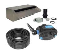 Aquaking Cascade en acier inoxydable 60 cm Kit complet avec pompe - Piscine - Pompe - Fontaine - Pompe de bassin - Cascade - Étang - Acier inoxydable - Pompes de bassin