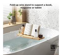 Aquala - Pont De Baignoire Extensible En Bambou, Naturel