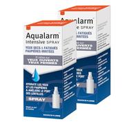 AQUALARM | Intensive Spray | Sécheresse Oculaire Sévère | Acide Hyaluronique & Liposomes | Application Œil Ouvert Ou Fermé | Compatible Lentilles | Dès 3 Ans | Lot de 2x 10ml