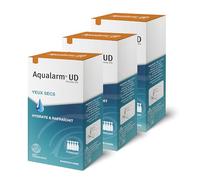 AQUALARM | Yeux Secs et Inconfort | Povidone 2% | Soulage de la sécheresse Modérée | Compatible pour Lentilles de Contact | Lot de 3x 30 unidoses 0,5ml