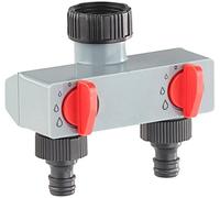 Aqualin 2 Voies Sélecteur d’Arrosage Réglable sur Robinet, 3 Niveaux de Jet