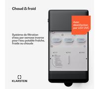 AquaLine 6L Purificateur d'eau Filtration 5 étapes écran tactile HD 6 températures capacité 6 L Enrichissement en hydrogène noir