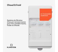 AquaLine 6L Purificateur d'eau Filtration 5 étapes écran tactile HD 6 températures d'eau Capacité 6 L Enrichissement en hydrogène blanc