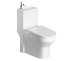 Aqualine Hygie cuvette compacte + lavabo blanc PB104W