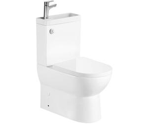 Aqualine Jalta Hygie cuvette compacte + lavabo blanc PB103H