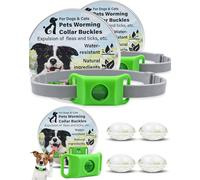 Aquality Pets Collier Antiparasitaire - Collier Anti Puce Chien avec 4 Capsules Remplaçables, Imperméable, sans Danger pour Les Chats Et Les Chiens, Convient à Tous Les Chats Et Chiens (2, Vert)