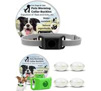 Aquality Pets Collier Antiparasitaire - Collier Anti Puce Chien avec 4 Capsules Remplaçables, Imperméable, sans Danger pour Les Chats Et Les Chiens, Convient à Tous Les Chats Et Chiens (1, Noir)