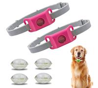 AqualityPets Natural Flea and Tick Collar for Dogs,Repellent Hanger - 100% Natural Essential Oil, Waterproof,Adjustable for Puppies & Dogs from 7 Weeks - Up to 16 Months (1, Pink)