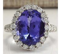 AQUALITYS Mode Grande Bague en Pierre Bleue Bijoux de Charme Femmes CZ Anneaux de Mariage promesse Bague de fiançailles Dames Accessoires Cadeaux