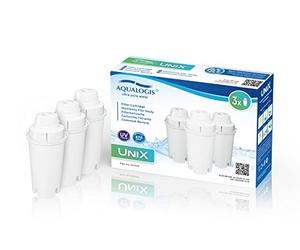 Aqualogis UniX Lot de 3 cartouches filtrantes compatibles avec Brita Classic, Dafi, PearlCo, Mavea 107007, AquaOptima RUF916