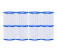 AQUALTRA Lot de 8 filtres de piscine H remplace Intex 29007E Type H - 330 GPH - Filtres de piscine hors sol - 10,2 x 9,1 cm