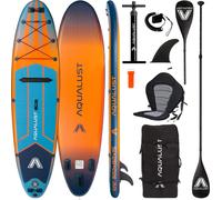 AQUALUST 10.6 iSUP Board Stand Up Paddle Surfboard gonflable set complet 320cm - Contenu : Set de planche+pagaie kayak+siège deluxe