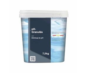 Aqualux - pH Moins Piscine - Méga Seau 7,5 kg - Baisse Le pH - Granulés - PH- - Equilibre l'eau - Gamme Traitement Piscine Essentiel