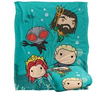 AQUAMAN and The Lost Kingdom Chibi Action Plaid Ultra Doux au Toucher Soyeux - 152 x 127 cm