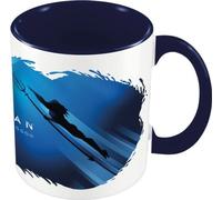 Aquaman And The Lost Kingdom - Tasse à café "Surface And Dive", Intérieur bicolore PM7698 (Taille unique) (Bleu/Blanc)