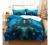 Aquaman Ensemble Housse De Couett Imprim¿¿ D Et Taie D'oreiller ,Ultra Doux Microfibre Hypoallerg¿¿Nique £¬Ensemble Housse De Couette Avec Fermeture ¿¿Cla