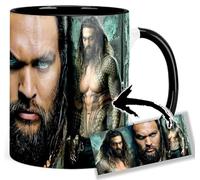 Aquaman Jason Momoa B Tasse Ceramique Intérieure et Poignée Noire Mug