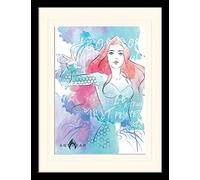 Aquaman (Mera Watercolour) Monté & Impression encadrée, Multicolore, 30 X 40cm