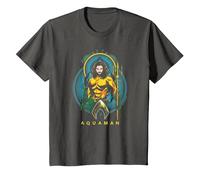 Aquaman Movie Aqua Nouveau T-Shirt, Enfant, Asphalte, 3 Ans