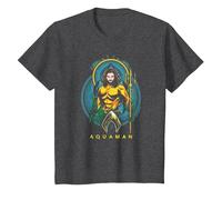 Aquaman Movie Aqua Nouveau T-Shirt, Enfant, Chiné Foncé, 3 Ans