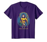 Aquaman Movie Aqua Nouveau T-Shirt, Enfant, Violet, 3 Ans