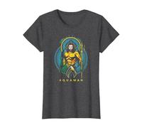Aquaman Movie Aqua Nouveau T-Shirt, Femme, Chiné Foncé, M