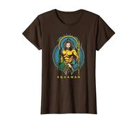 Aquaman Movie Aqua Nouveau T-Shirt, Femme, Marron, XS
