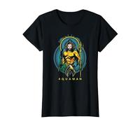 Aquaman Movie Aqua Nouveau T-Shirt, Femme, Noir, 3XL