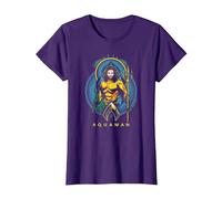 Aquaman Movie Aqua Nouveau T-Shirt, Femme, Violet, 3XL