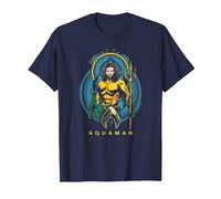 Aquaman Movie Aqua Nouveau T-Shirt, Homme, Bleu Marine, 3XL