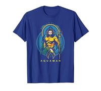 Aquaman Movie Aqua Nouveau T-Shirt, Homme, Bleu Royal, S