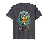 Aquaman Movie Aqua Nouveau T-Shirt, Homme, Chiné Foncé, 5XL