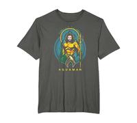 Aquaman Movie Aqua Nouveau T-Shirt, Homme Grandes Tailles, Asphalte, 3X Tall