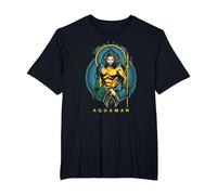 Aquaman Movie Aqua Nouveau T-Shirt, Homme Grandes Tailles, Noir, 5X Tall
